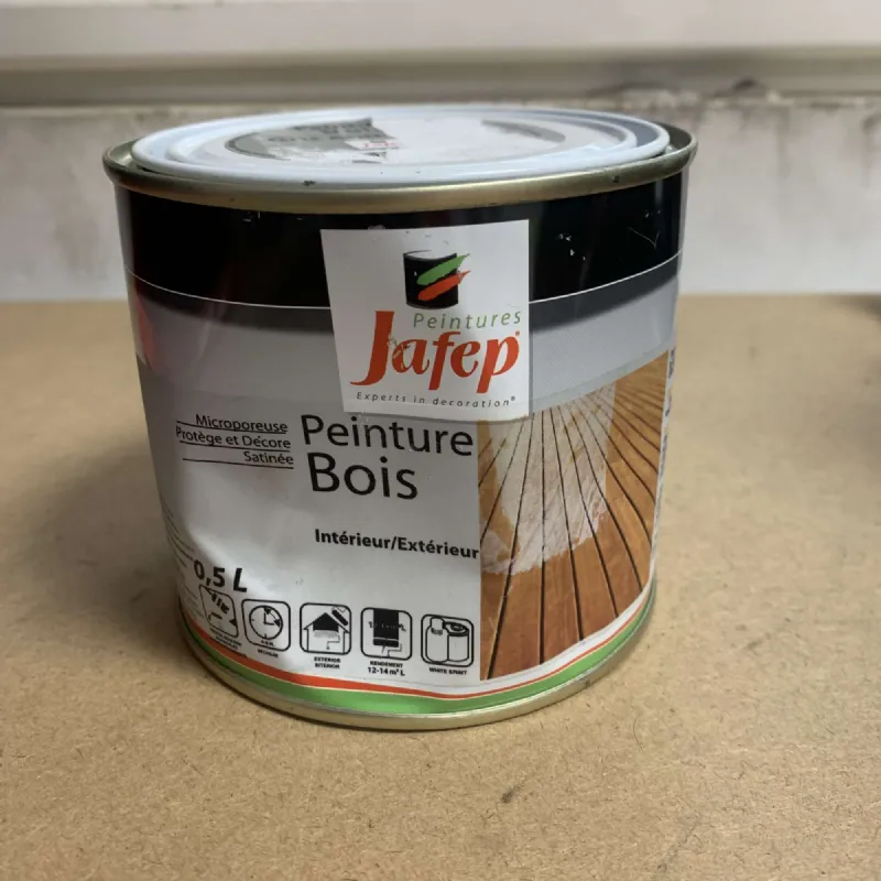 Peinture bois blanc écru 0,5l Jafep