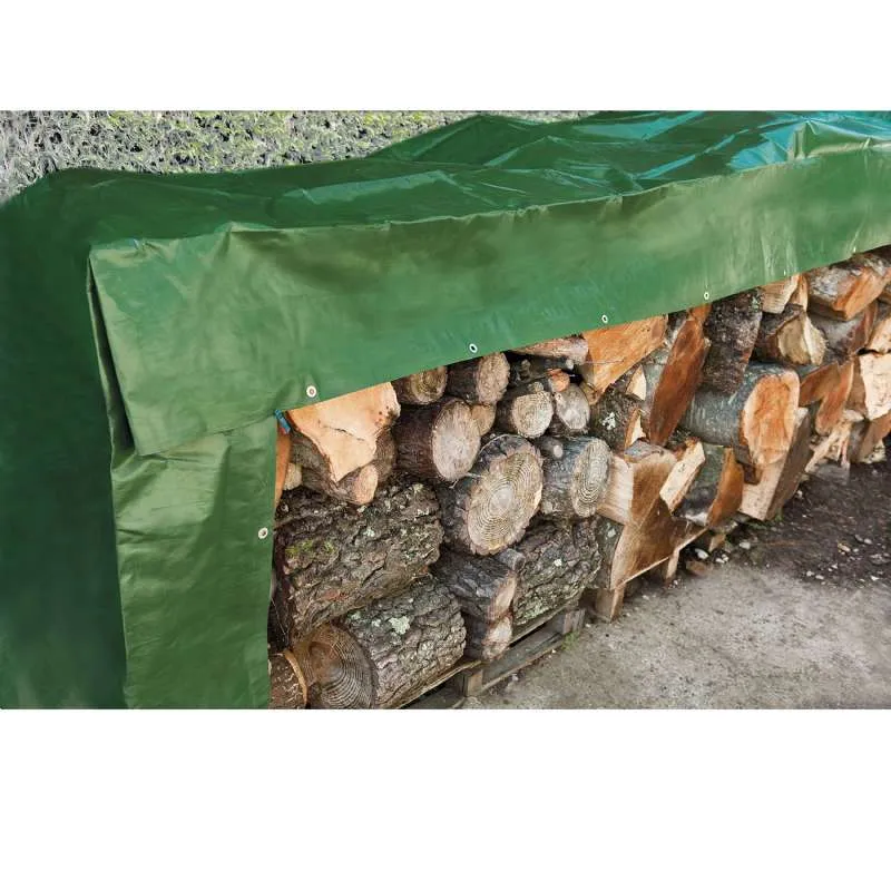 Bâche tas de bois coloris vert 1,50x6 m : Paillages potager
