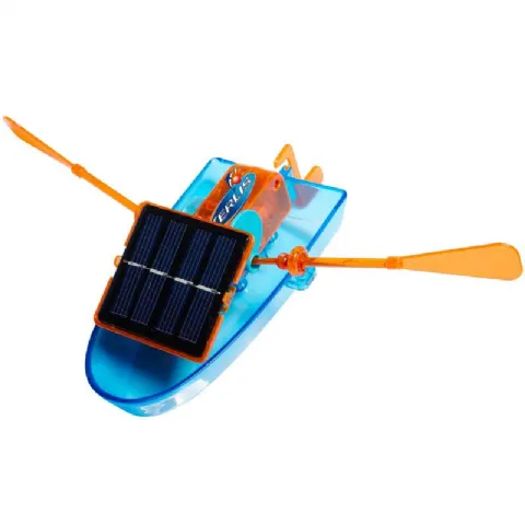 Mini bateau solaire avec rames 16 x 9 x 5 cm