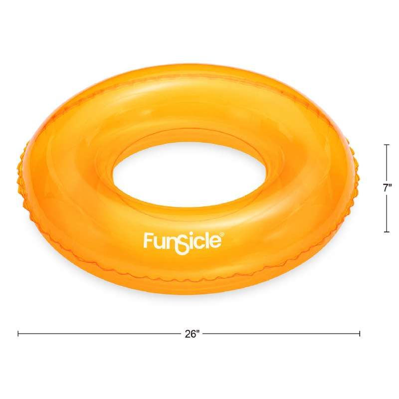 Bouée Funsicle jaune pour piscine (66x18cm)