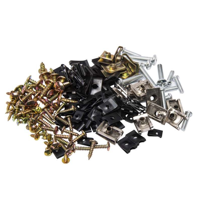 Coffret clips écrous métalliques (170pcs)