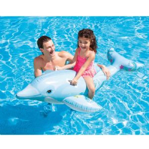 Bouée gonflable dauphin à chevaucher pour piscine Intex