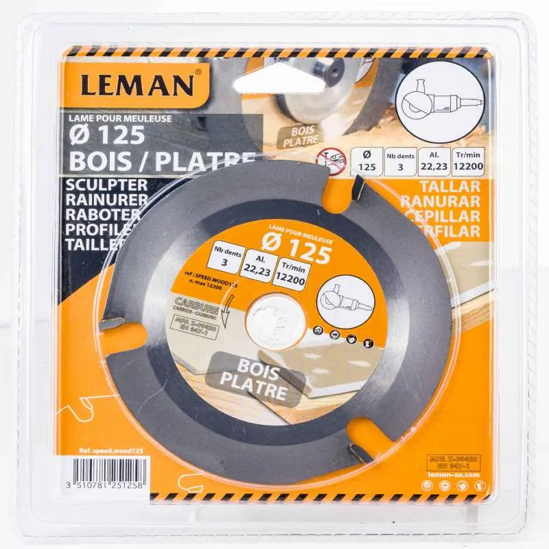 Disque pour le bois, disque nylon, disque 125 mm, disque Leman