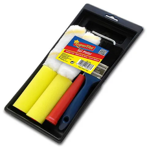 Kit de peinture Supertite avec bac, rouleau et 4 recharges 10 cm