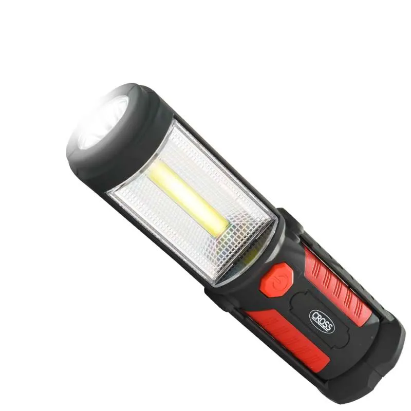 Lampe LED Torche magnetique extensible 3W - 100 à 180 lumens - Super LED et  LED COB (piles incluses) ASLO