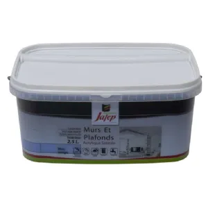 Peinture mur et plafond satinée bleu indigo (2,5L) Jafep