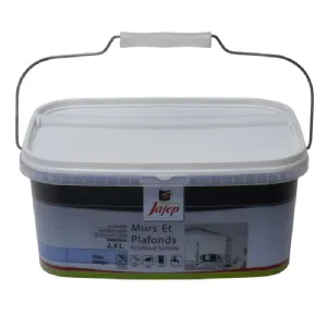 Peinture mur et plafond satinée bleu indigo (2,5L) Jafep