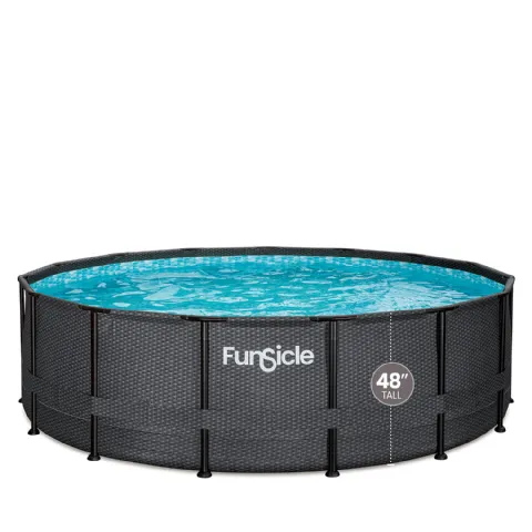 Piscine tubulaire ronde Funsicle noire Ø 4,57m x h1,22m