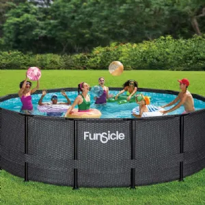 Piscine tubulaire ronde Funsicle noire Ø 4,57m x h1,22m