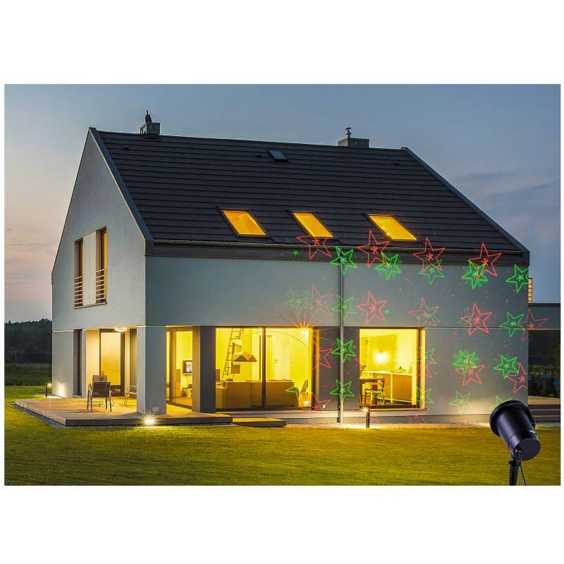 Projecteur façade étoiles-flocons avec télécommande
