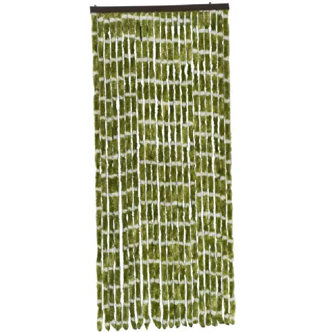 Rideau chenille vert et blanc (90x220cm) WERKA PRO