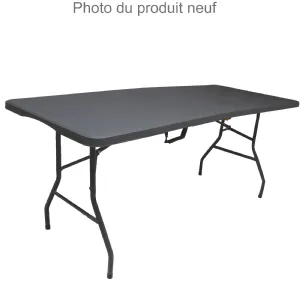 Table pliante rectangulaire grise 