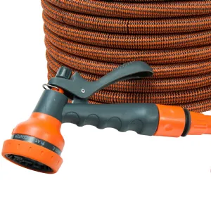 Tuyau d'arrosage PRO extensible orange avec pistolet