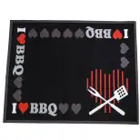 Tapis de protection noir pour barbecue 