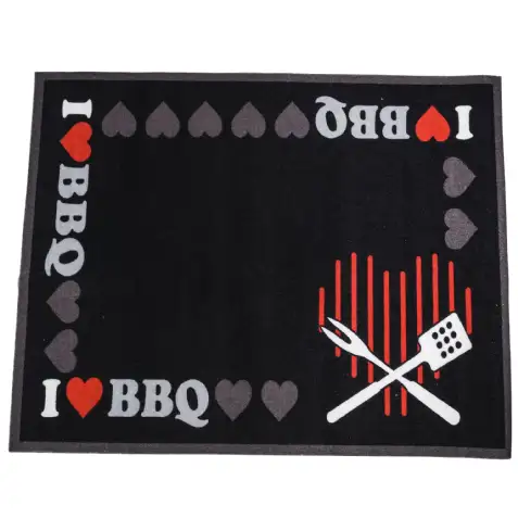 Tapis de protection noir pour barbecue 