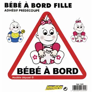 Adhésif bébé à bord fille