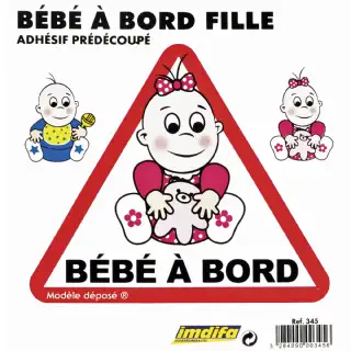 Adhésif bébé à bord fille