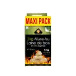 Allume feu laine de bois 100% végétal 1kg