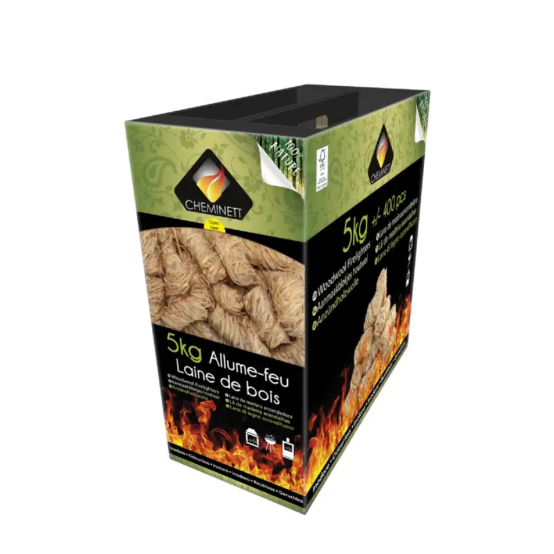 Allume feu laine de bois 100% végétale 5kg