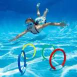 Jeu d'anneaux INTEX pour piscine les 4 pièces