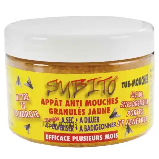 Appât mouche granule jaune 250g subito