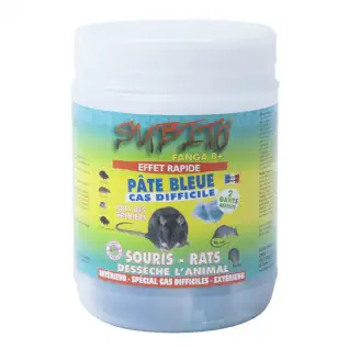 Appât en pate bleue rats et souris 150g Subito