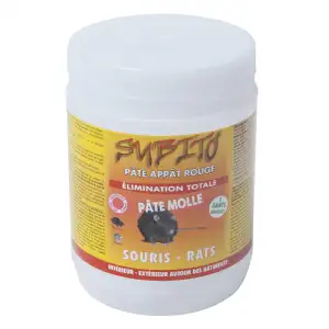 Appât en pate rouge rats et souris 150g Subito