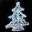 Arbre acrylique 16 LED blanc