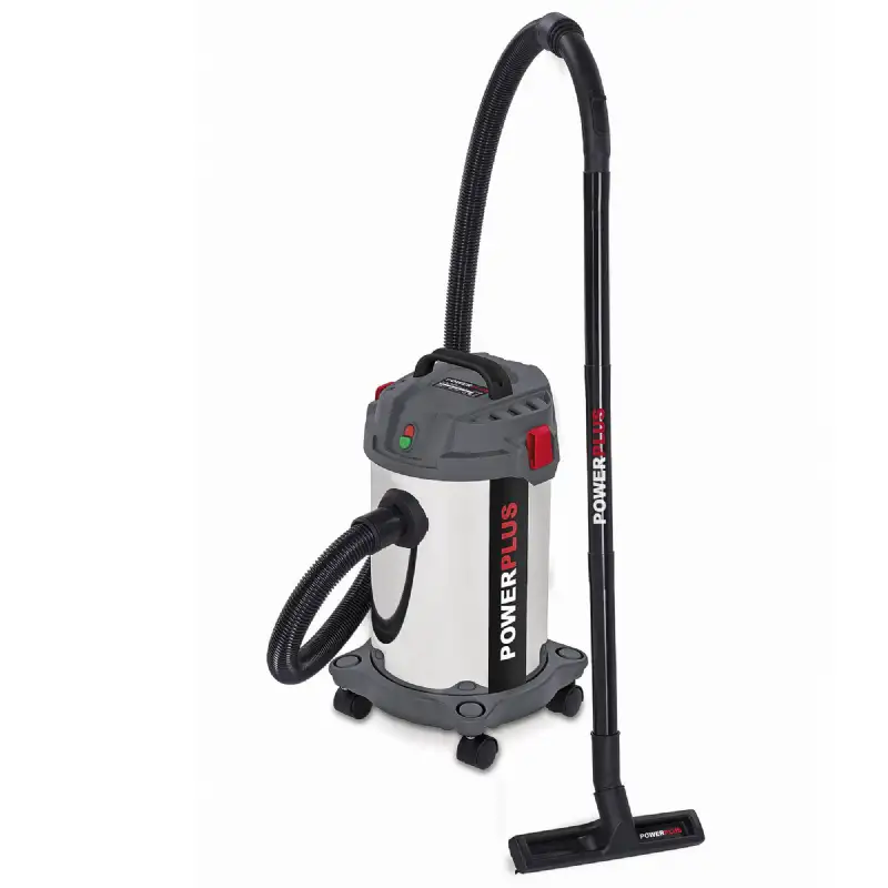 Aspirateur 15L Powerplus, cuve inox eau-poussière