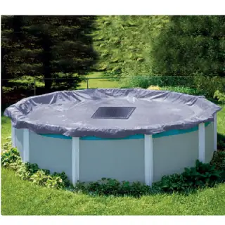 Bâche grise pour piscine ronde 140g/m²