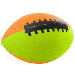 Ballon rugby gonflable orange/vert 18cm