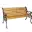 banc de jardin bois et fonte 122cm