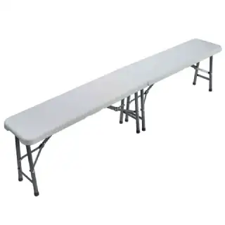 Banc pliant 183x30x43cm plastique/ métal