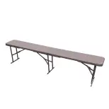 Banc pliant aspect bois 180x28x43cm