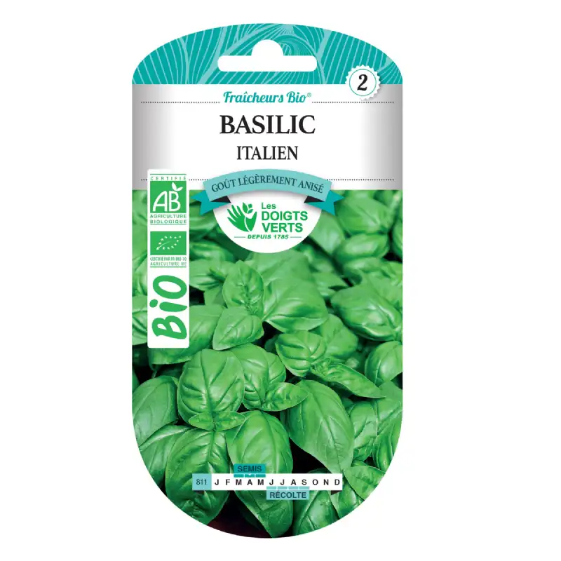 Graines Basilic italien BIO Les Doigts Verts