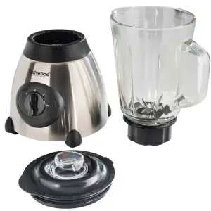 Blender inox avec bol en verre 500w