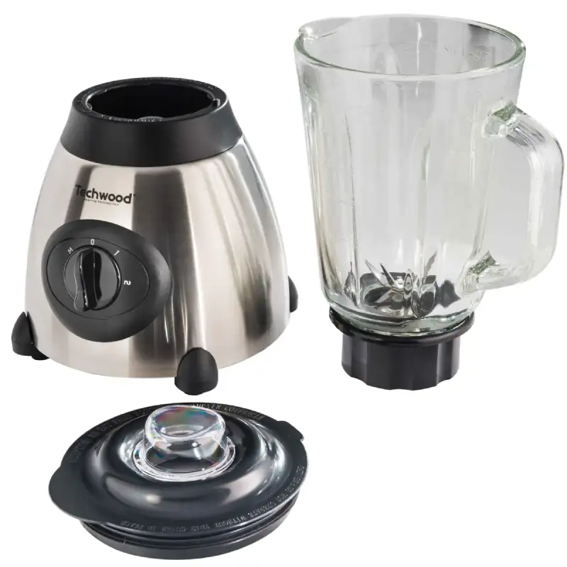 Blender inox avec bol en verre 500w