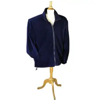 Blouson polaire bleu uni