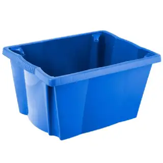 Boite de rangement 20L bleu 42x33x23cm