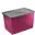 Boite de rangement violette 58L avec couvercle