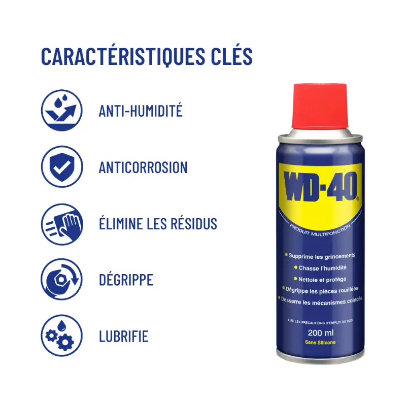 Bombe dégrippant 200ml WD40