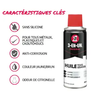 Huile tous usages 3 en 1 (200ml)