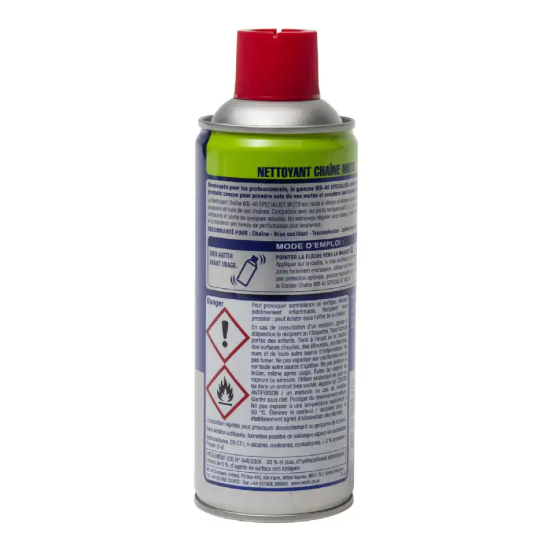 Bombe nettoyant chaîne moto 400ml