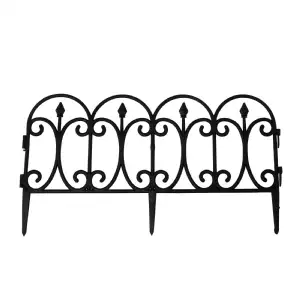 Bordure de jardin noire 4pcs 60x33cm