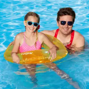 Bouée Funsicle jaune pour piscine (66x18cm)