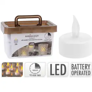 Bougie led avec minuterie et timer (24 pcs)