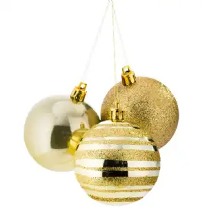 Boule de noel dorée les 9 pièces