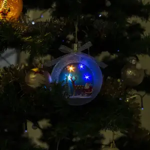 Boule renne lumineuse multicolore