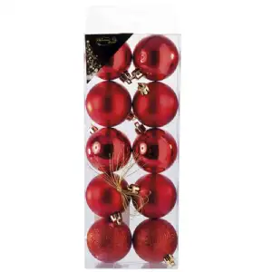 Boules de Noël rouges