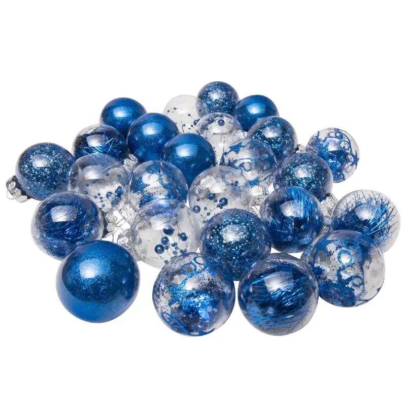 Boules de Noël brillantes 6 cm (25 pcs)